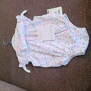 Pima cotton onesie with headband